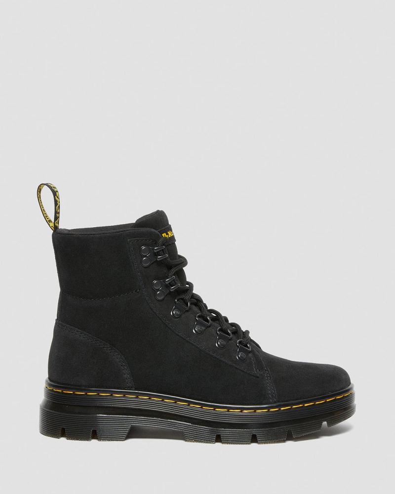 Black Women's Dr Martens Combs Women Suede Ankle Boots | CA 54AHK